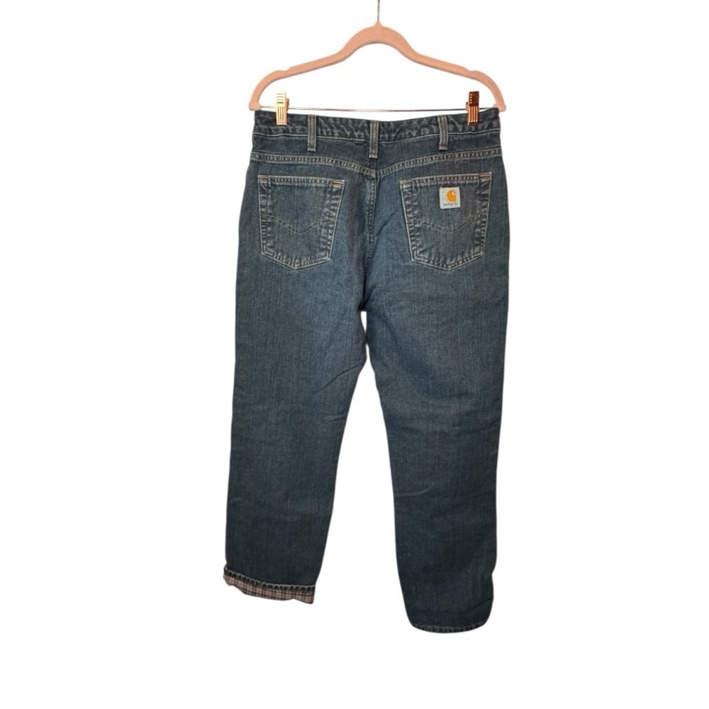 CARHARTT Blue Insulated Original Fit Straight Jeans 8 - Picture 11 of 13